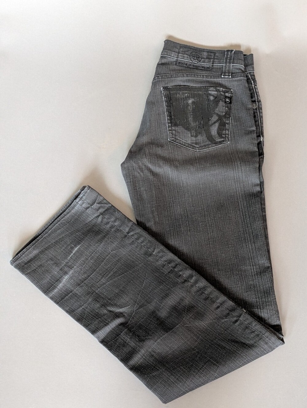 Men's Rock & Republic Waxed Black Jeans
